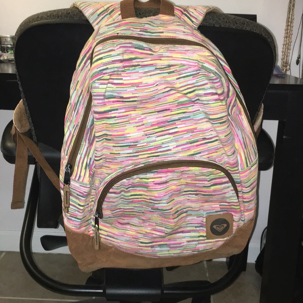 Colorful Roxy backpack.